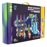 Magnetna kroglična proga, 80 delov, s svetlobo in glasbo