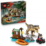 T-rex in pobeg po reki – LEGO Jurassic World komplet za otroke od 5 let