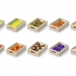 Leseno sadje in zelenjava v škatlah Viga