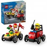 LEGO® City 60458 Dirkaški paket: Dostava pice vs. gasilski avto