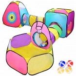 mega zabaviščno središče 5v1 – otroški zložljivi šotori s tuneli in igralnimi elementi