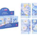 Črtast zvezek 9 × 14 cm cvetje mix