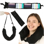 Potovalna blazina s prostorom za shranjevanje črna