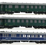 Roco set 3 potniških vagonov za ekspres ČSD, epoha III–IV, H0