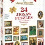 Adventni koledar puzzle EUROGRAPHICS Fine Art 24×50 koščkov