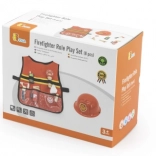 viga gasilski preobleček za otroke z jopičem in lesenimi dodatki, 8 delov