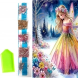 Slikanje z diamanti na platnu Zimska vila 23 × 30 cm