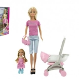 Set punčk Anlily z vozičkom in dodatki