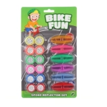 Barviti plastični dodatki za kolo – komplet odsevnikov in okrasnih koleščkov