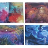 Plastična mapa za dokumente z gumbom A4, mešane barve