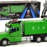 Zeleni daljinsko voden smetarski avto z osvetlitvijo in zvoki 2,4G