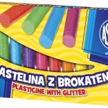 Astra plastelin z bleščicami – 12 barv