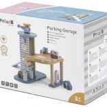 Lesena garaža s helikopterjem in avtomobilčki Viga PolarB