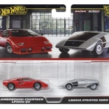 Hot Wheels premium dvojni paket avtomobilčkov – Lancia in Lamborghini 1:64
