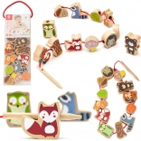 Lesena prepletanka z gozdnimi živalmi, 13 kosov – Classic World