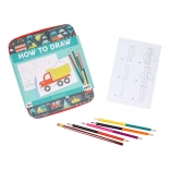 Petit Collage kako narisati vozila – kreativni komplet za otroke