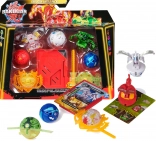 Bakugan bojni paket s vrtavko in figuricami Bruiser, Dragonoid, Hammerhead in Nillious