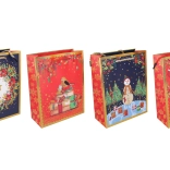 Darilna vrečka M božična 26 × 32 × 10 cm