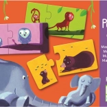 Sestavljanka Djeco Živalske mamice in mladiči 12x2 kosov