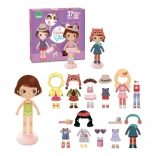 Magnetna lesena punčka za oblačenje Chloe