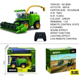 Zeleni daljinsko upravljani kombajn 1:24