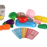 Set narezané zelenjave z desko za rezanje za otroke