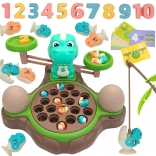 Izobraževalna igra Dinozaver z tehtnico in lovljenjem WOOPIE