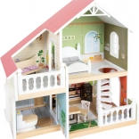 Lesena hišica za punčke s teraso