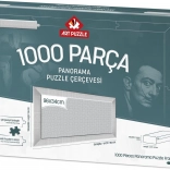 Beli okvir za puzzle 96x34 cm