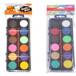 Akvarelne barve 12 barv s čopičem