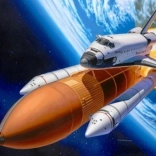 Plastični model Space Shuttle Discovery & Booster Rockets