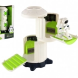 Vesoljska postaja z lučmi in zvoki z astronavtom na baterije