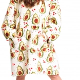 Cozy Noxxiez topla televizijska odeja-mikica s kapuco Avokado