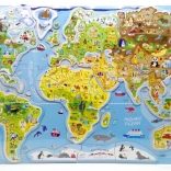 Magnetne sestavljanke zemljevid sveta - slike in igra 2v1