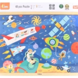 Lesene puzzle Vesolje 48 kosov