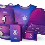 Šolski set Konji Srce: nahrbtnik, peresnica, vrečka, predpasnik, denarnica