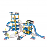 Velika garaža policijske postaje, 4 nadstropja, črpalka, 100 delov