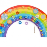 Lesena stenska čutna in manipulativna tabla mavrica FSC – Viga