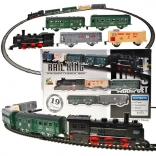 Električni vlak z lokomotivo in vagoni