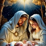 Slikanje z diamanti Rojstvo Jezusa 30x40cm