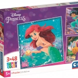 Puzzle DISNEY PRINCESS 3×48 koščkov – CLEMENTONI