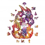 lesena sestavljanka zmaj