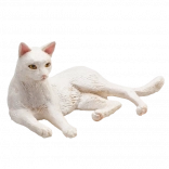 Mojo bela mačka ležeča figurica