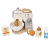 Leseni kuhinjski mešalnik, siv