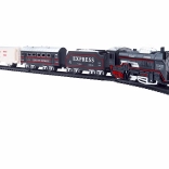 vlakovni set z lokomotivo in vagoni, dolžina proge 210 cm