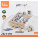 VIGA lesena blagajna sivo-bela