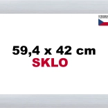 Aluminijast okvir za puzzle 59,4 x 42 cm – srebrn