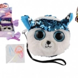 Dekliška denarnica z motivom živali, bleščicami in dodatki za lase