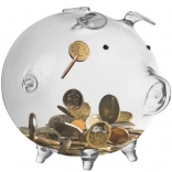 Prozorna steklena hranilna škatlica v obliki pujseka Ruhhy