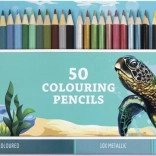 Grafix velika kompletna škatla barvic v kovinskem ohišju 50 kos